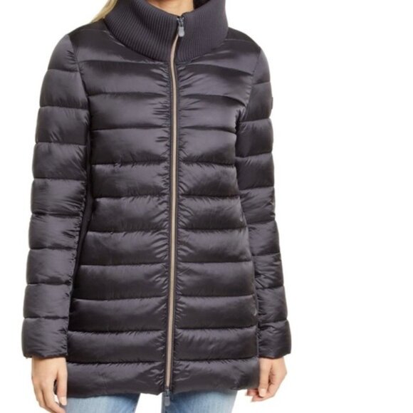 SAVE THE DUCK Women’s Katelyn Water Repellent Puffer Jacket Grey - Picture 4 of 10